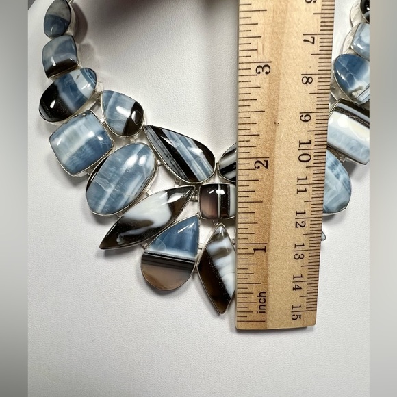 Owyhee Opal 925 Large Gemstone Necklace - Picture 3 of 6